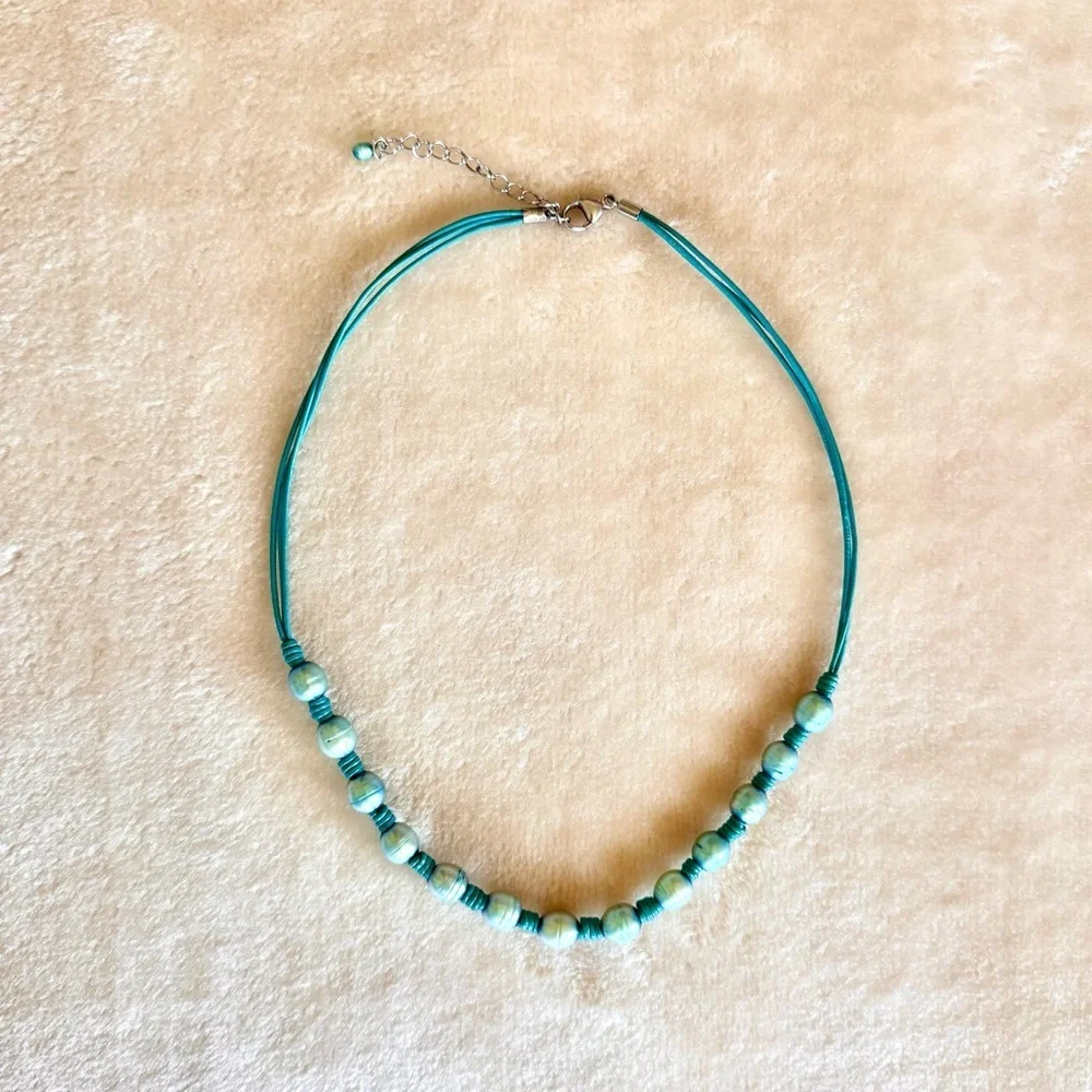 Vintage Turquoise Beaded Necklace